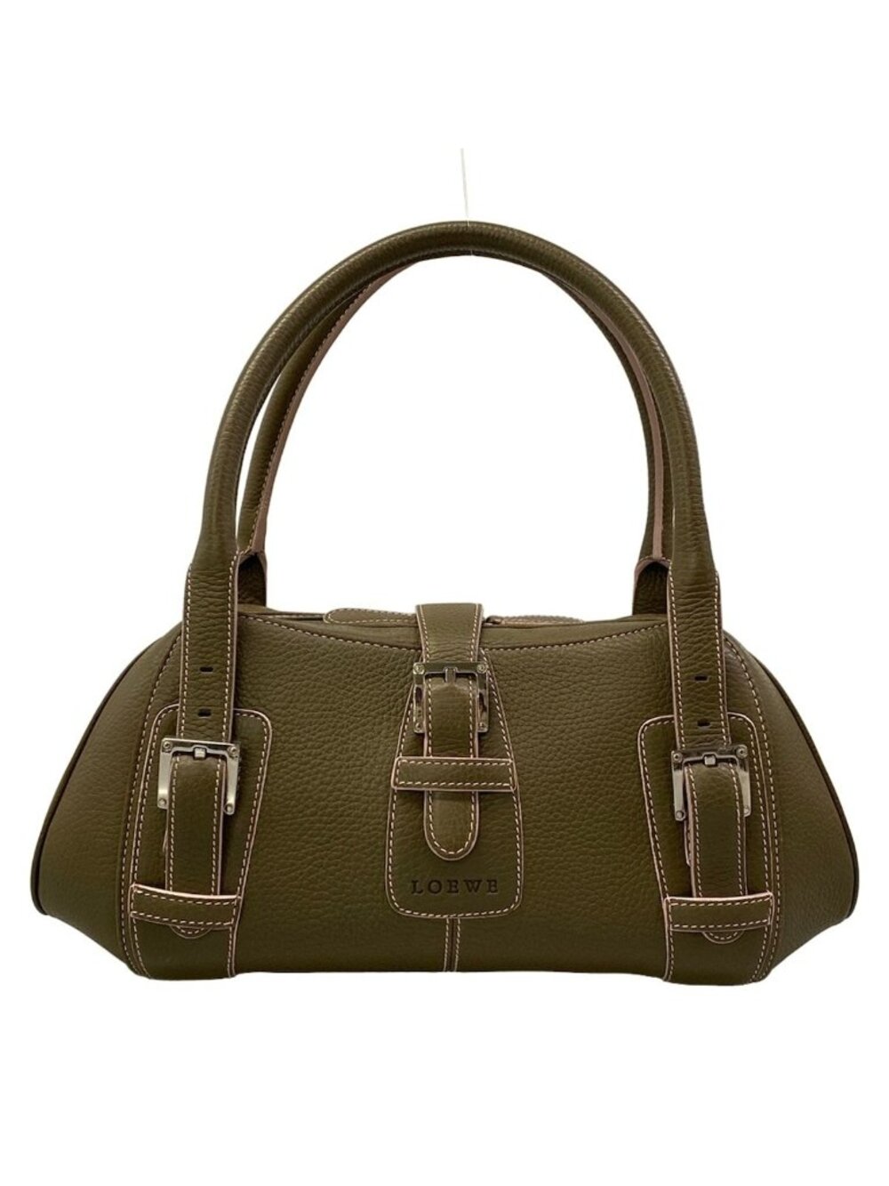 Loewe Handbag Senda Khaki Leather